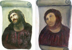 Elías García Martínez, restored by Cecilia Giménez, Ecce Homo (ca. 1930/2012)