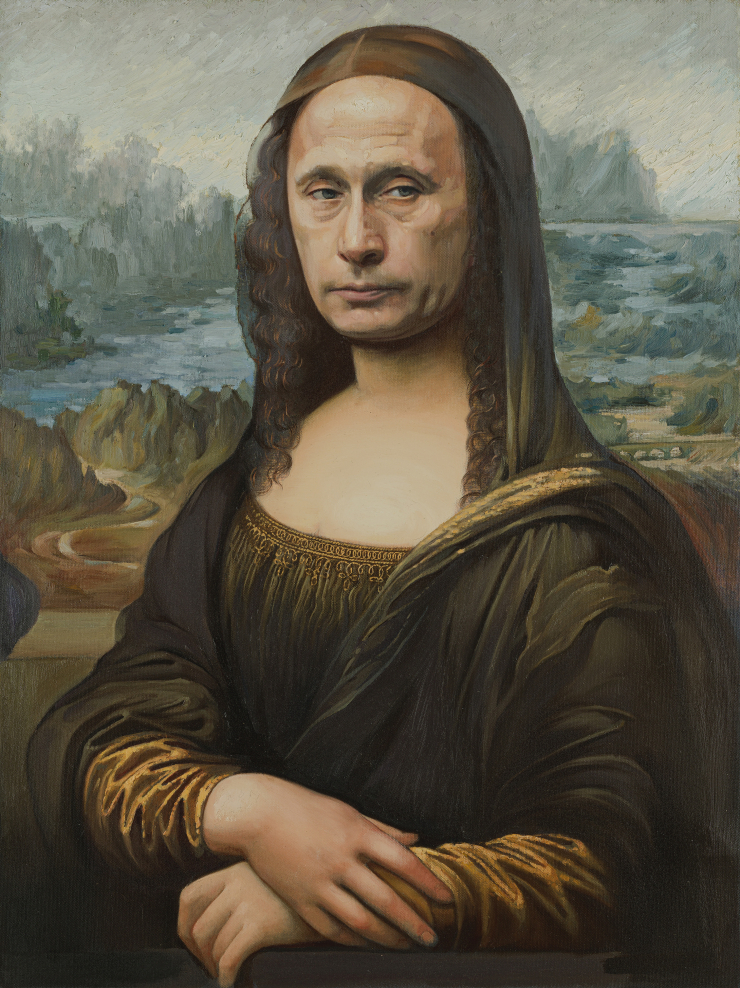 Alexander Kosolapov. Mona Lisa L.H.O.O.Q, 2020. Oil on canvas. 85x63 cm Courtesy Syntax gallery